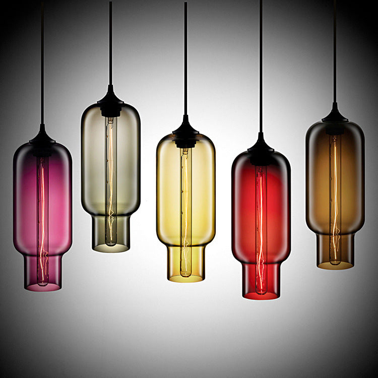 Casa Thred Loft Pendant Glass Lustre Industrial Decor Hanging Lights Fixtures