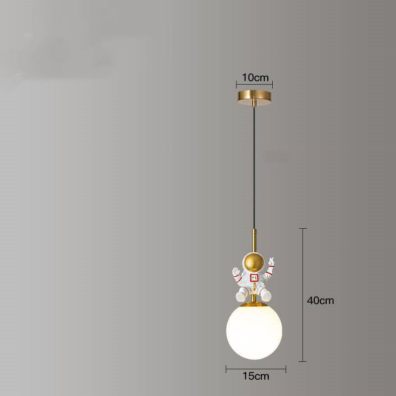 Minimalist Kids Room Bedside Astronaut Chandelier